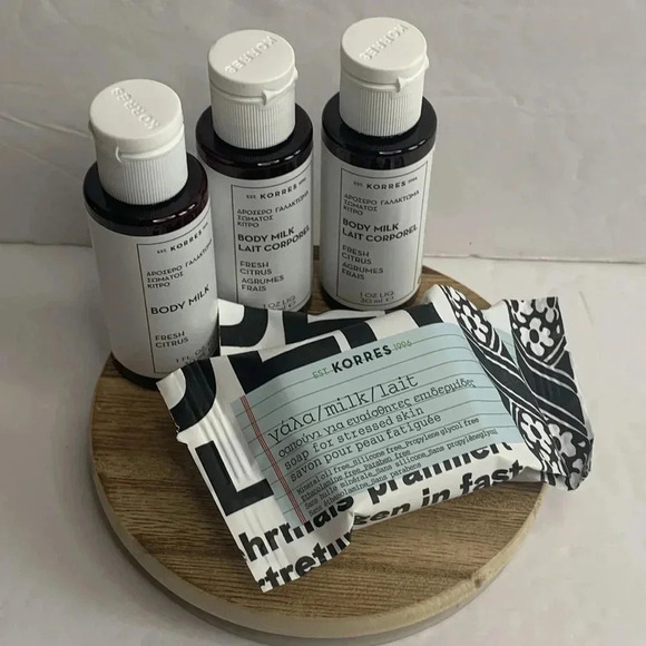 KORRES Body Milk Wash 5-Piece Travel Size Set for Stressed Skin New - Picture 7 of 7